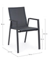 Set di 4 sedie da giardino Krion Antracite (9)