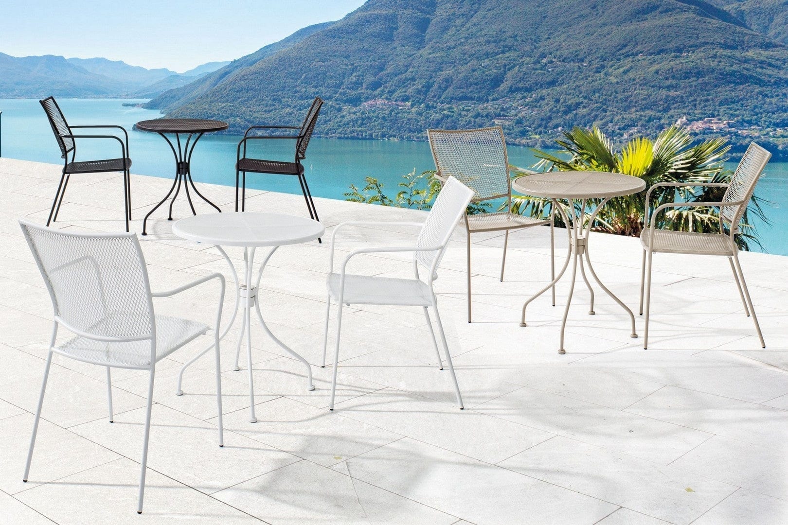 Set di 4 sedie da giardino Kristen Bianco (1)