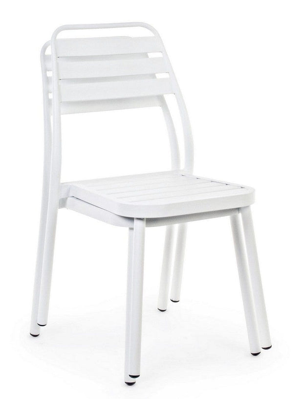 Set di 4 sedie da giardino Lennie Bianco (7)