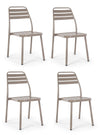 Set di 4 sedie da giardino Lennie Cappuccino