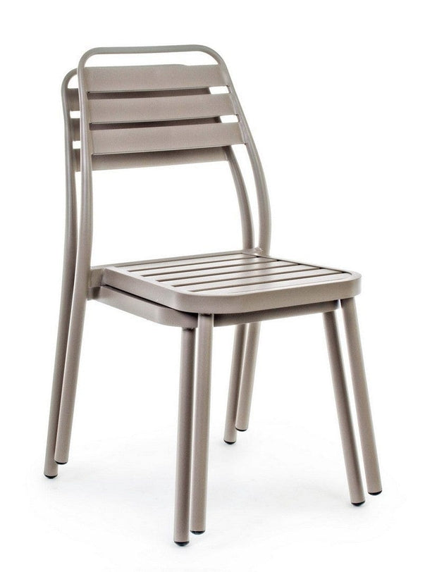 Set di 4 sedie da giardino Lennie Cappuccino (6)