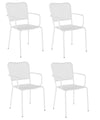 Set di 4 sedie da giardino Morgana Bianco
