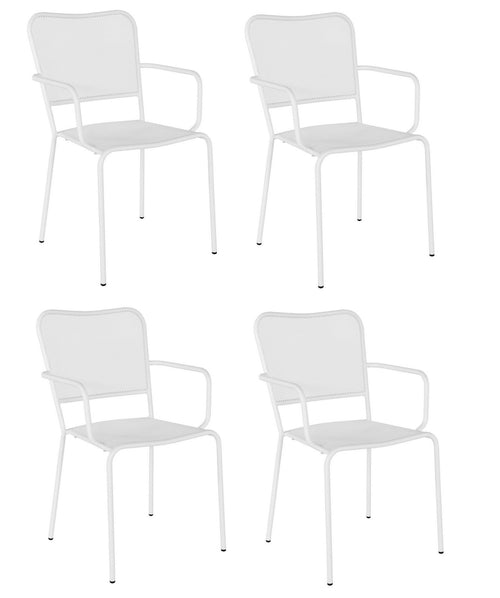 Set di 4 sedie da giardino Morgana Bianco