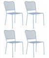Set di 4 sedie da giardino Morgana I Blu