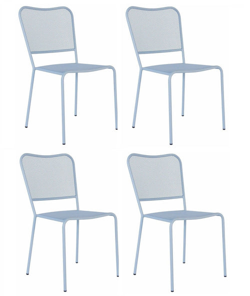 Set di 4 sedie da giardino Morgana I Blu