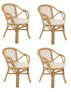 Set di 4 sedie da giardino New Athina Naturale