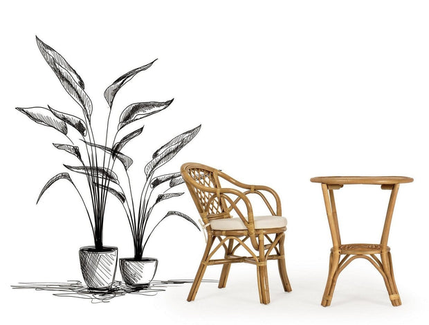 Set di 4 sedie da giardino New Athina Naturale (2)