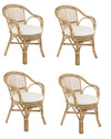 Set di 4 sedie da giardino New Barina Naturale
