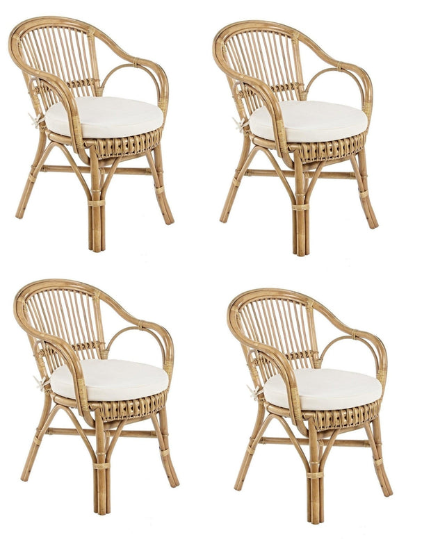 Set di 4 sedie da giardino New Barina Naturale