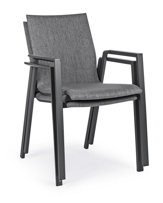 Set di 4 sedie da giardino Odeon Grigio (7)