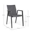 Set di 4 sedie da giardino Odeon Grigio (8)