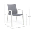 Set di 4 sedie da giardino Odeon Grigio (9)