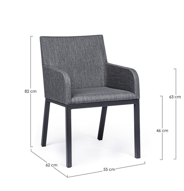 Set di 4 sedie da giardino Owen Grigio (7)
