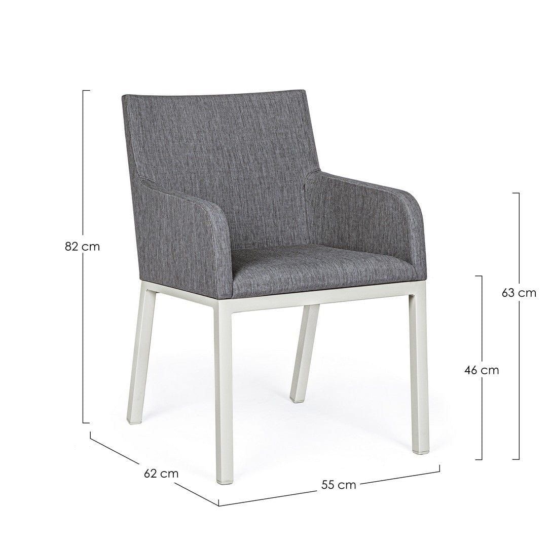 Set di 4 sedie da giardino Owen Grigio (8)