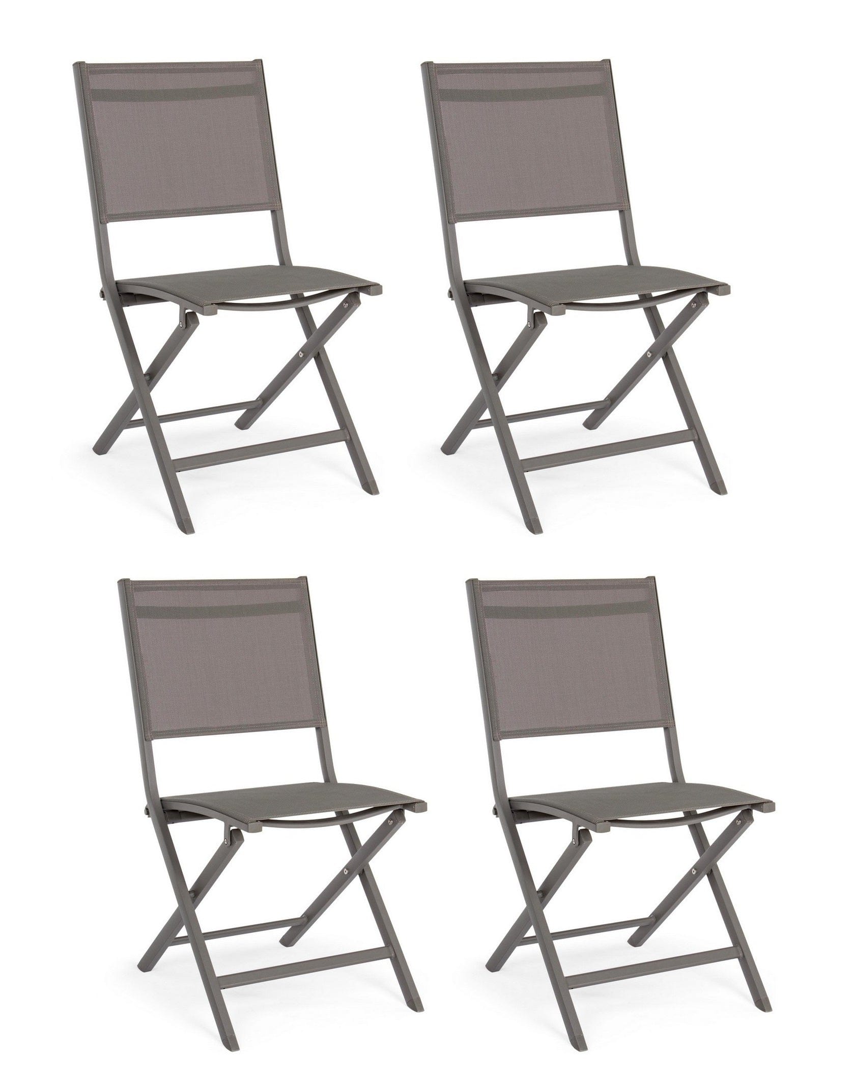 Set di 4 sedie da giardino pieghevole Elin Cappuccino