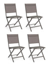 Set di 4 sedie da giardino pieghevole Elin Cappuccino