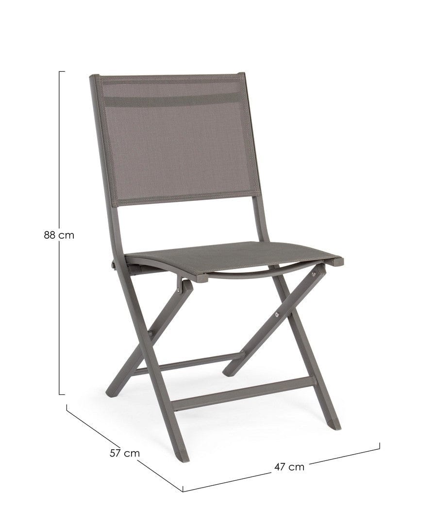 Set di 4 sedie da giardino pieghevole Elin Cappuccino (11)
