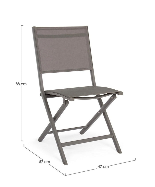 Set di 4 sedie da giardino pieghevole Elin Cappuccino (11)