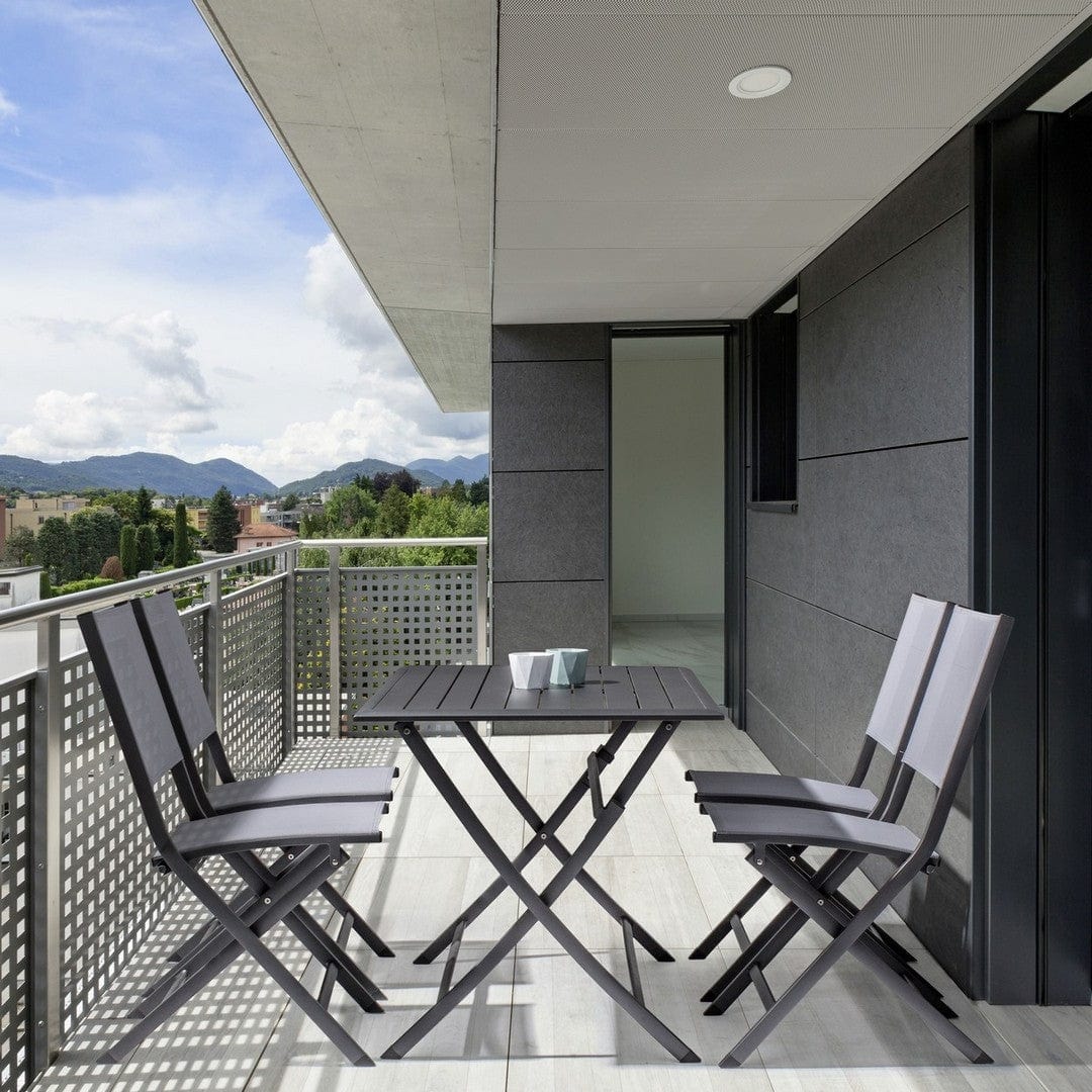Set di 4 sedie da giardino pieghevole Elin Grigio (1)