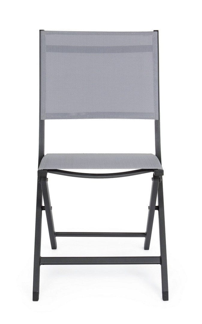 Set di 4 sedie da giardino pieghevole Elin Grigio (2)