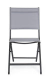 Set di 4 sedie da giardino pieghevole Elin Grigio (2)
