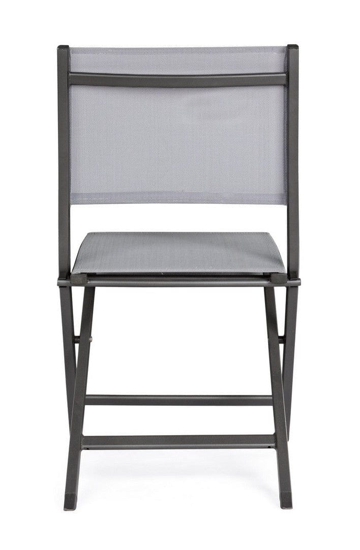 Set di 4 sedie da giardino pieghevole Elin Grigio (4)