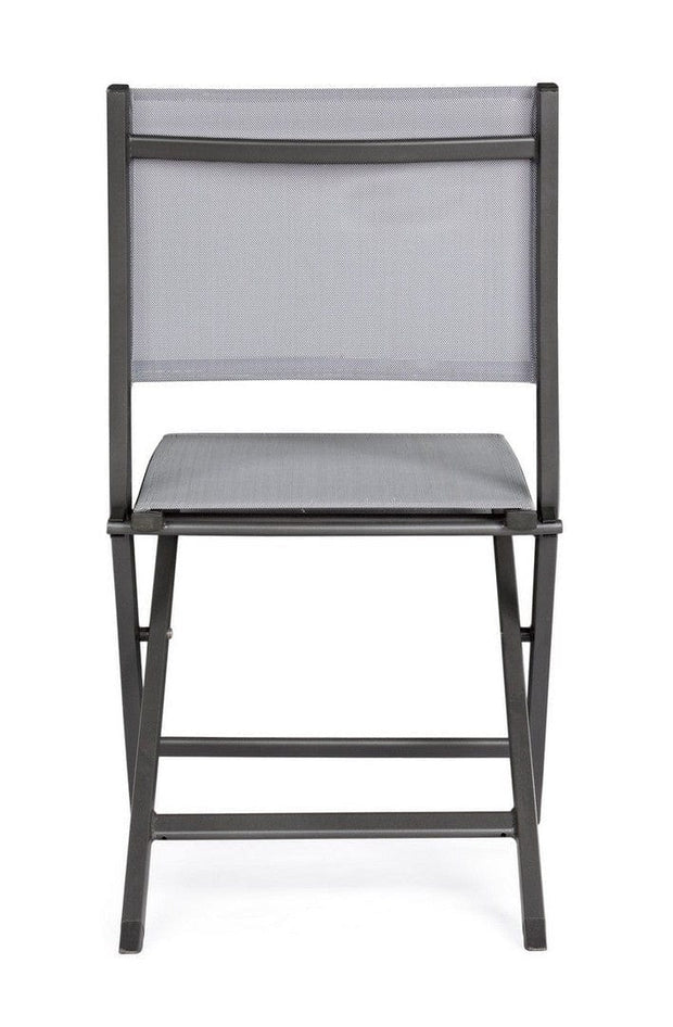 Set di 4 sedie da giardino pieghevole Elin Grigio (4)