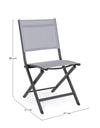 Set di 4 sedie da giardino pieghevole Elin Grigio (9)