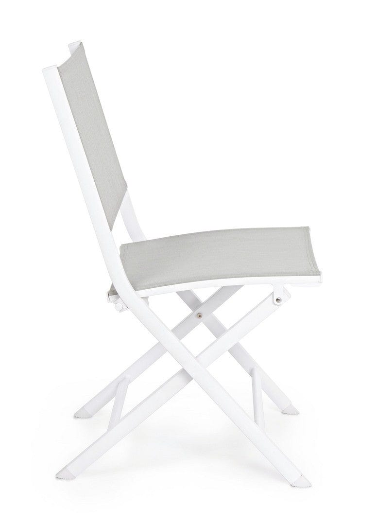 Set di 4 sedie da giardino pieghevole Elin Grigio (2)