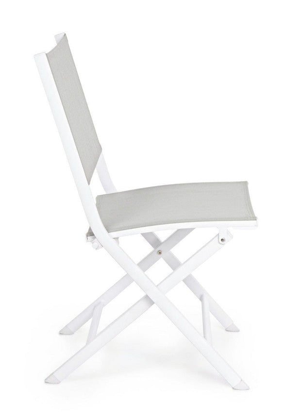 Set di 4 sedie da giardino pieghevole Elin Grigio (2)