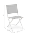Set di 4 sedie da giardino pieghevole Elin Grigio (5)