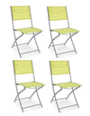 Set di 4 sedie da giardino pieghevole Emilian Verde