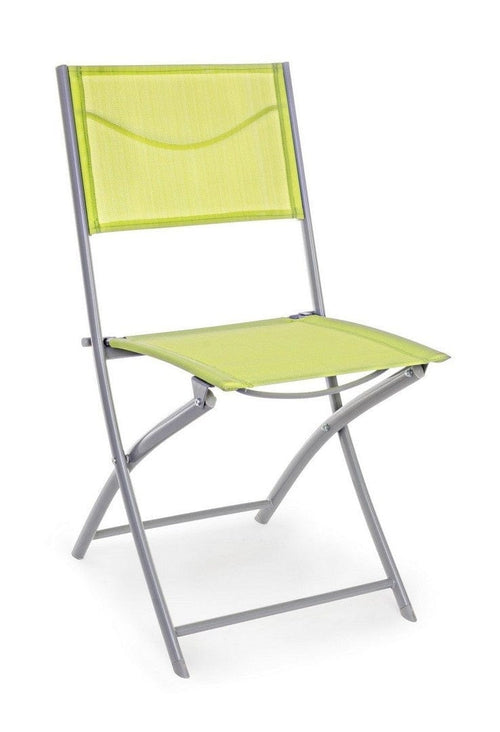 Bizzotto Set di 4 sedie da giardino pieghevole Emilian Verde