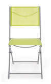 Bizzotto Set di 4 sedie da giardino pieghevole Emilian Verde
