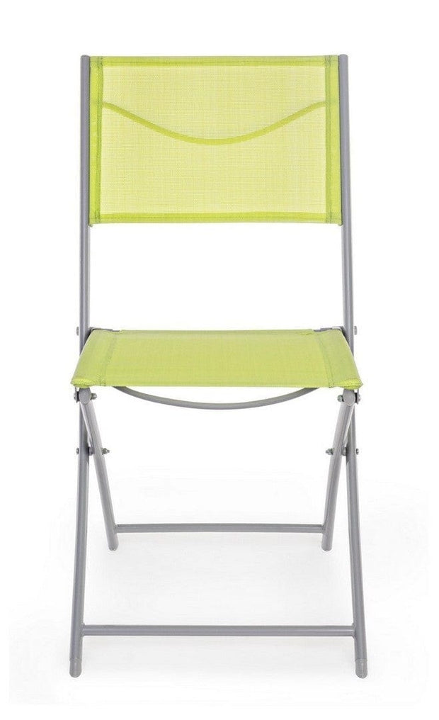 Bizzotto Set di 4 sedie da giardino pieghevole Emilian Verde