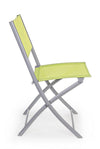 Bizzotto Set di 4 sedie da giardino pieghevole Emilian Verde
