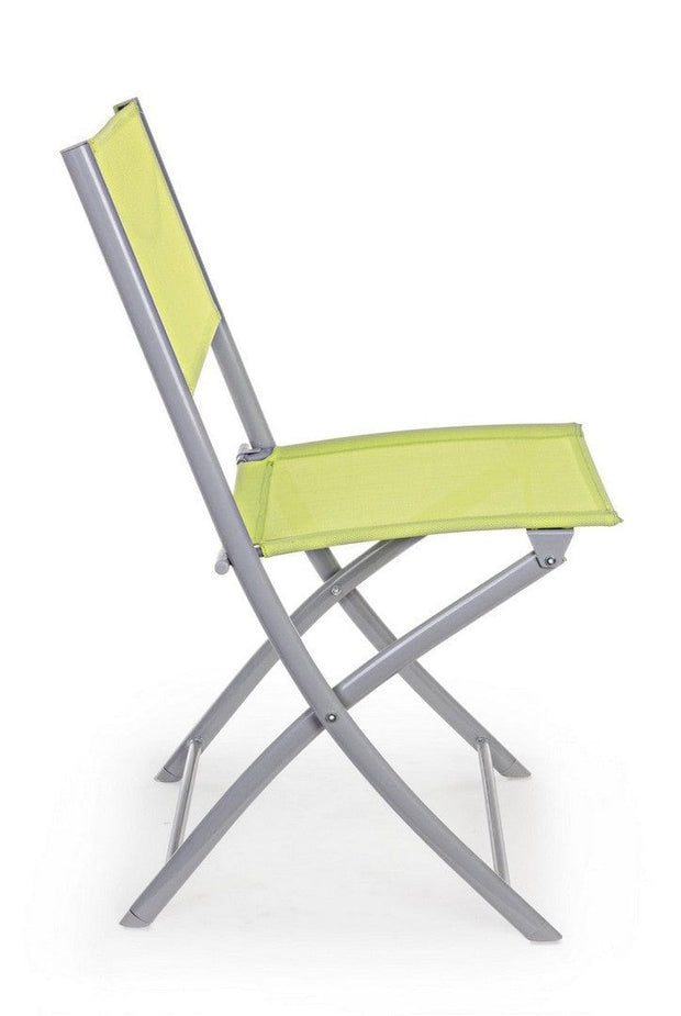 Bizzotto Set di 4 sedie da giardino pieghevole Emilian Verde