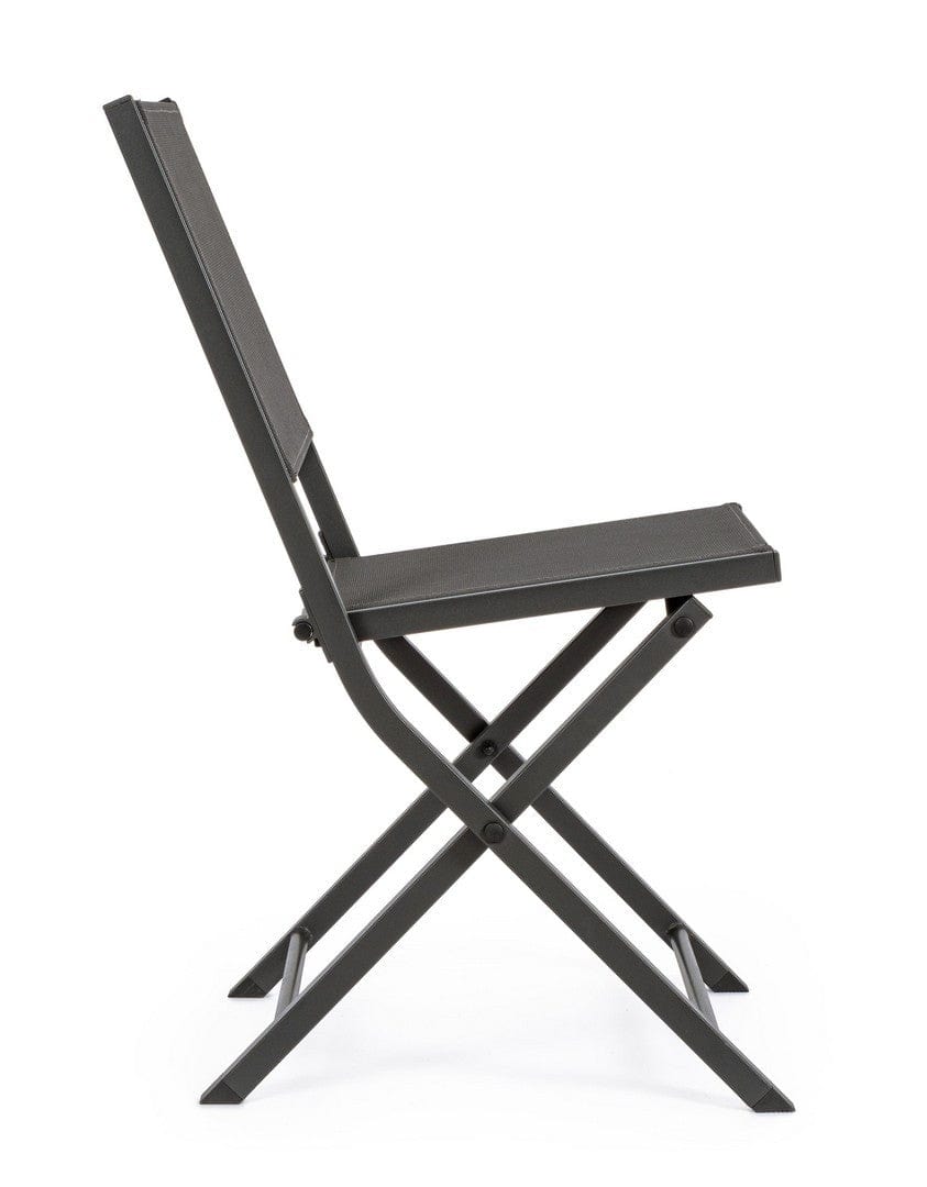 Set di 4 sedie da giardino pieghevole Hilde Antracite (1)