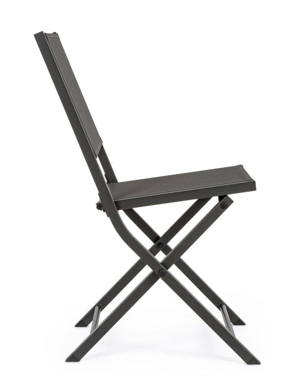 Set di 4 sedie da giardino pieghevole Hilde Antracite (1)