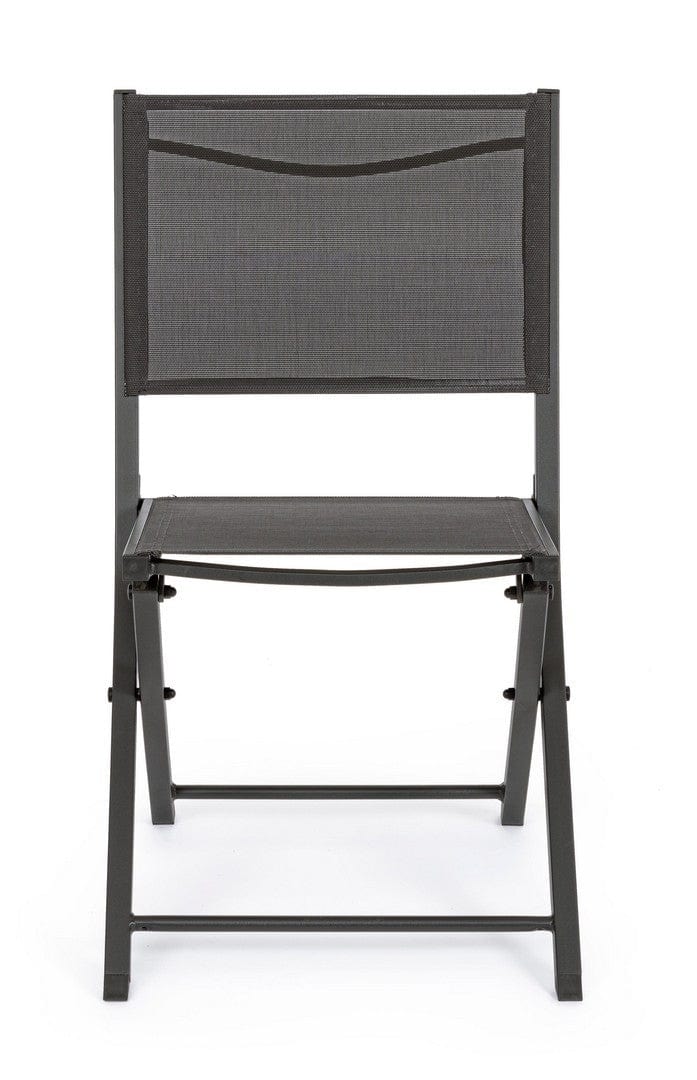 Set di 4 sedie da giardino pieghevole Hilde Antracite (2)