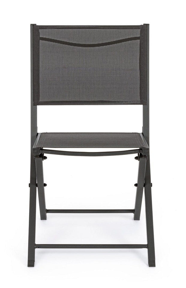 Set di 4 sedie da giardino pieghevole Hilde Antracite (2)