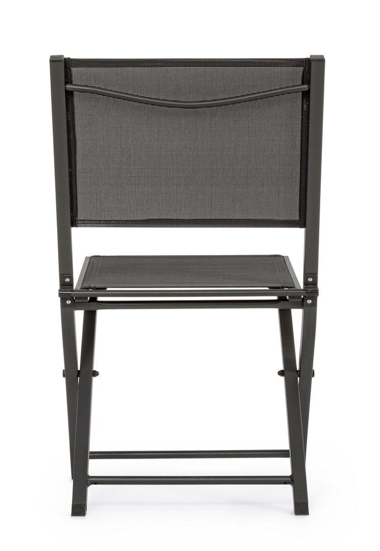 Set di 4 sedie da giardino pieghevole Hilde Antracite (3)