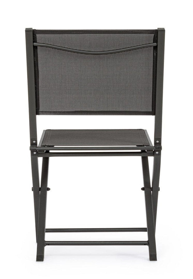 Set di 4 sedie da giardino pieghevole Hilde Antracite (3)