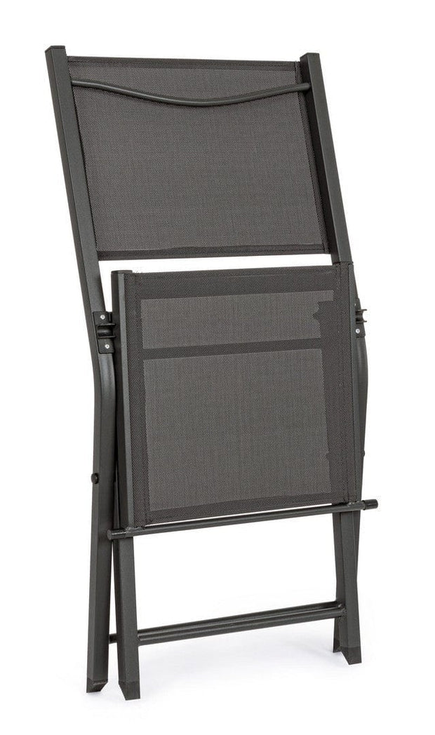 Set di 4 sedie da giardino pieghevole Hilde Antracite (6)