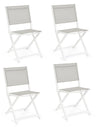Set di 4 sedie da giardino pieghevole Hilde Bianco