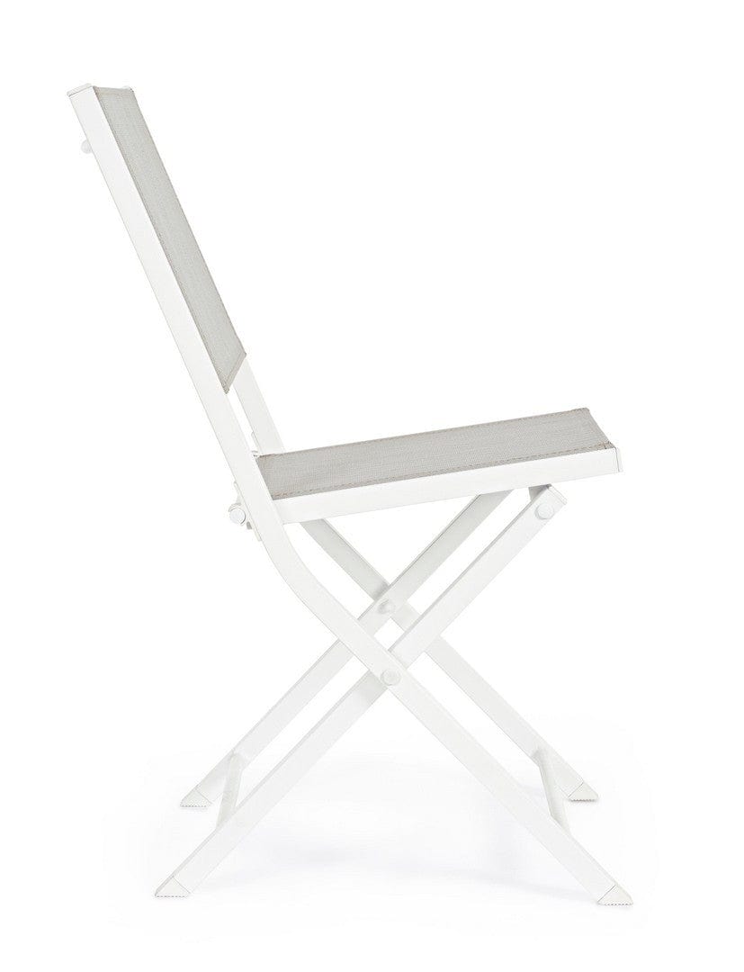 Set di 4 sedie da giardino pieghevole Hilde Bianco (3)