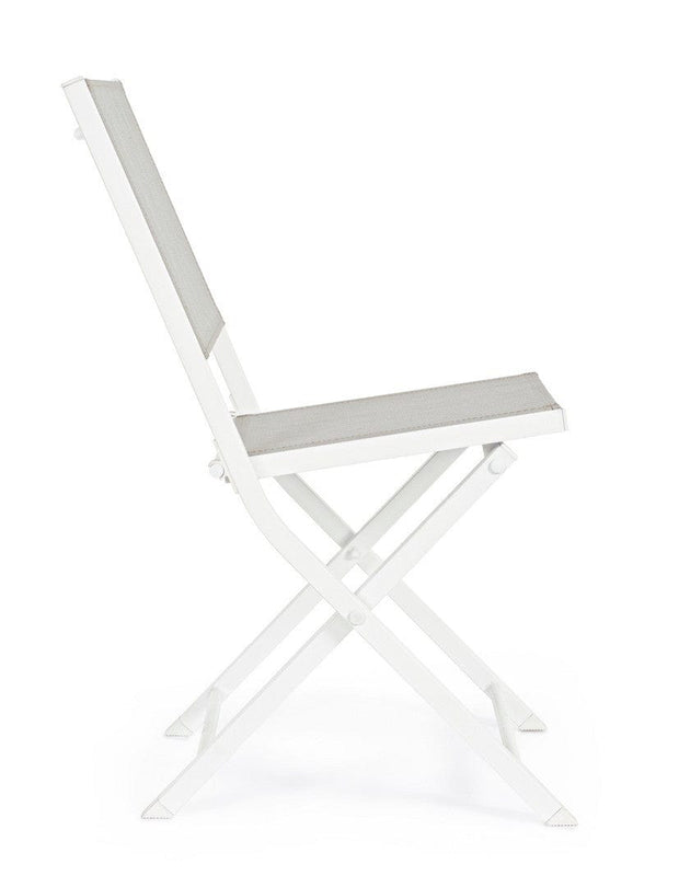 Set di 4 sedie da giardino pieghevole Hilde Bianco (3)