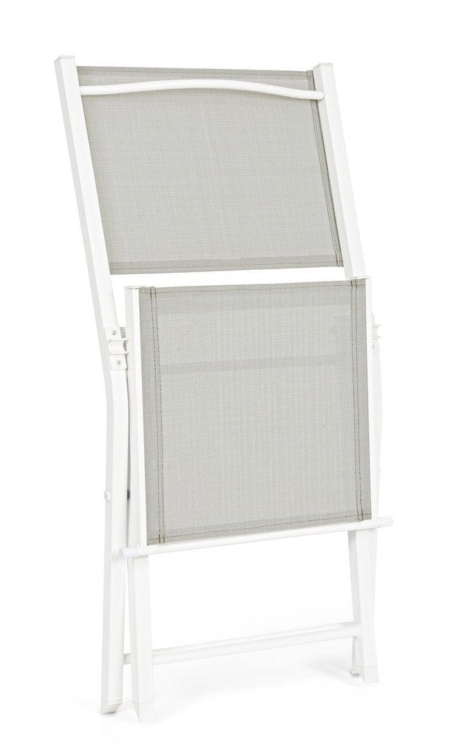 Set di 4 sedie da giardino pieghevole Hilde Bianco (6)