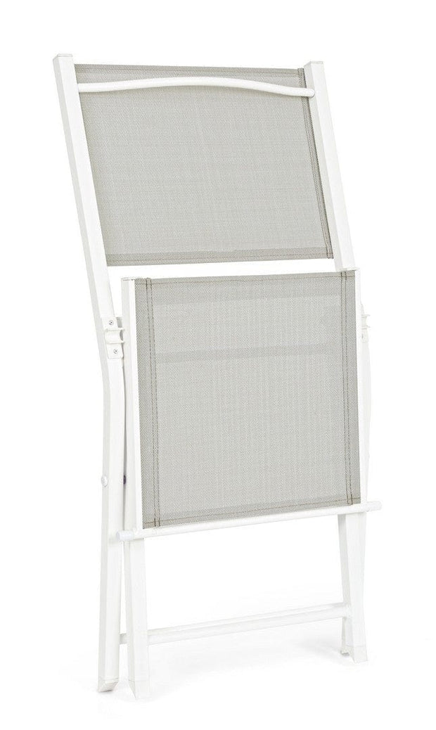 Set di 4 sedie da giardino pieghevole Hilde Bianco (6)