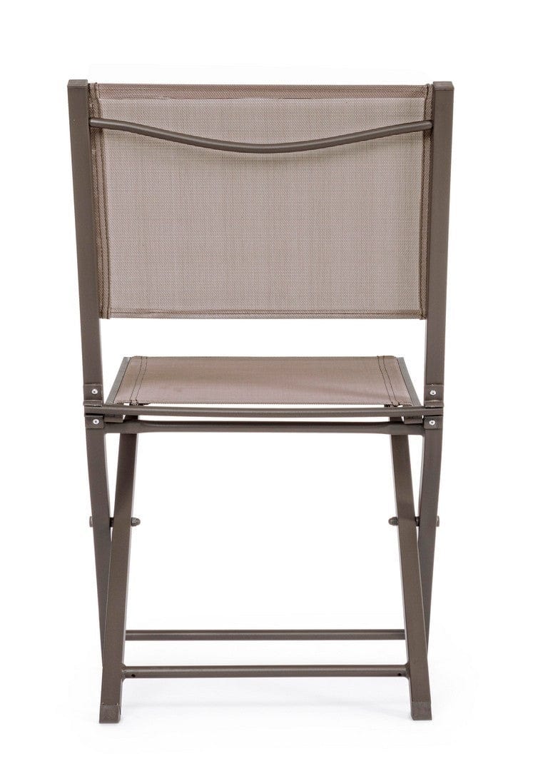 Set di 4 sedie da giardino pieghevole Hilde Cappuccino (3)